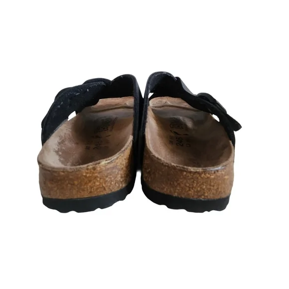 Birkenstock Birki's Dijon Black Crossover Sandals (7) - Picture 6 of 9